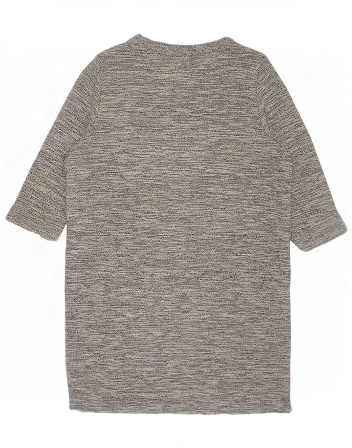 Marks & Spencer Womens 3/4 Sleeve Shift Dress UK 20 2XL Grey Flecked