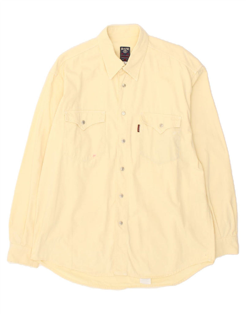 BASE 92 Mens Shirt Large Yellow | Vintage Base 92 | Thrift | Second-Hand Base 92 | Used Clothing | Messina Hembry 