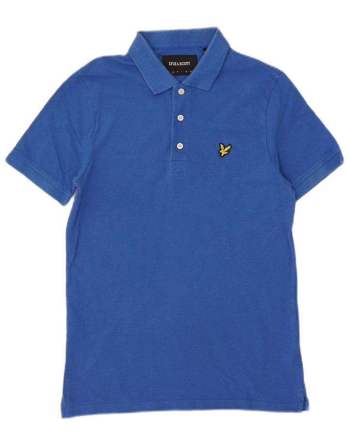 Lyle & Scott Mens Polo Shirt Small Blue Cotton
