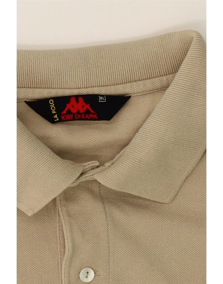 KAPPA Mens Polo Shirt XL Beige Cotton Vintage Kappa and Second-Hand Kappa from Messina Hembry 