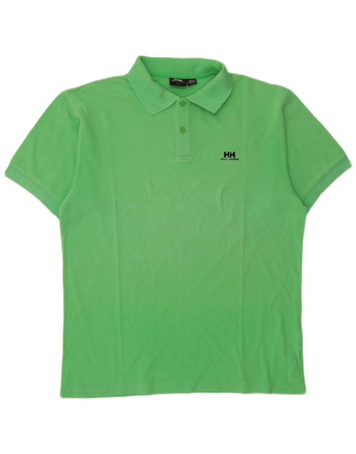 Helly Hansen Mens Polo Shirt Large Green Cotton