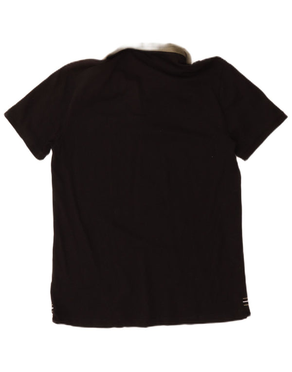 Gas Mens Polo Shirt Large Black Cotton