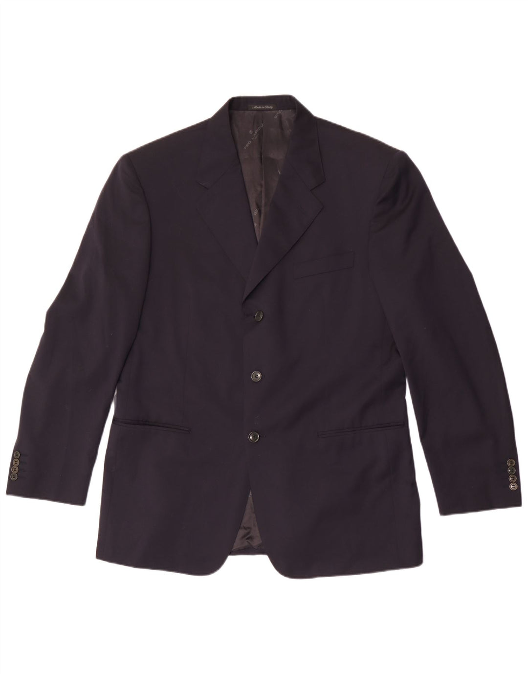 Cerruti 1881 Mens 3 Button Blazer Jacket IT 52 XL Navy Blue Wool