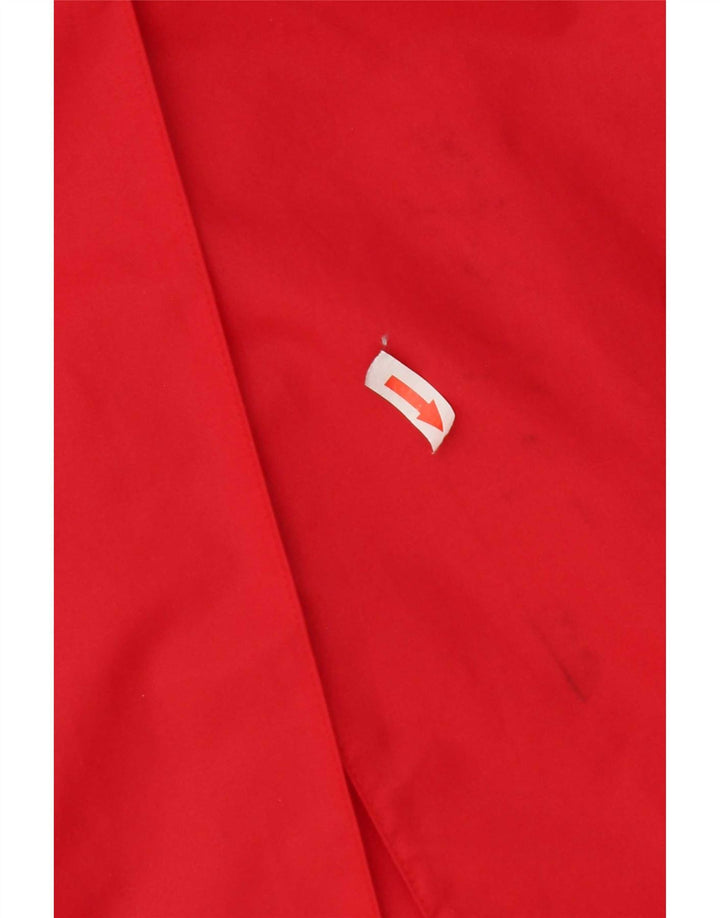 Fiorucci Womens Hooded Trench Coat UK 14 Medium Red Nylon
