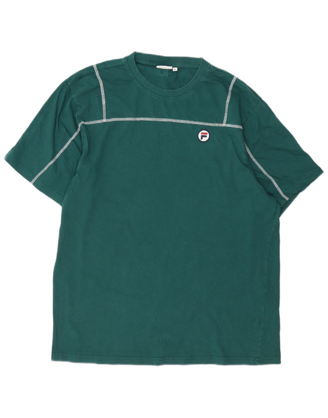Fila Mens T-Shirt Top XL Green Cotton