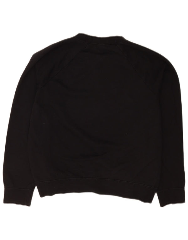 Nike Womens Loose Fit Sweatshirt Jumper UK 14 Medium Black Cotton