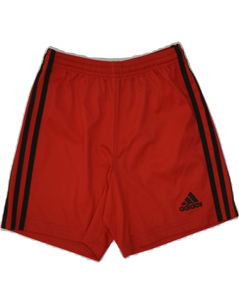 ADIDAS Boys Sport Shorts 9-10 Years Red Polyester | Vintage Adidas | Thrift | Second-Hand Adidas | Used Clothing | Messina Hembry 