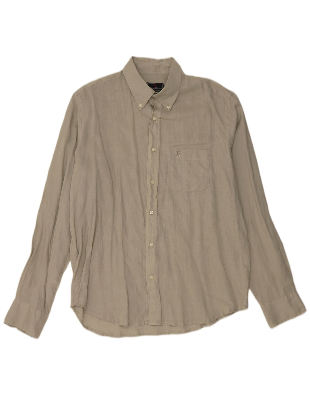 Conte of Florence Mens Shirt 2XL Grey Linen