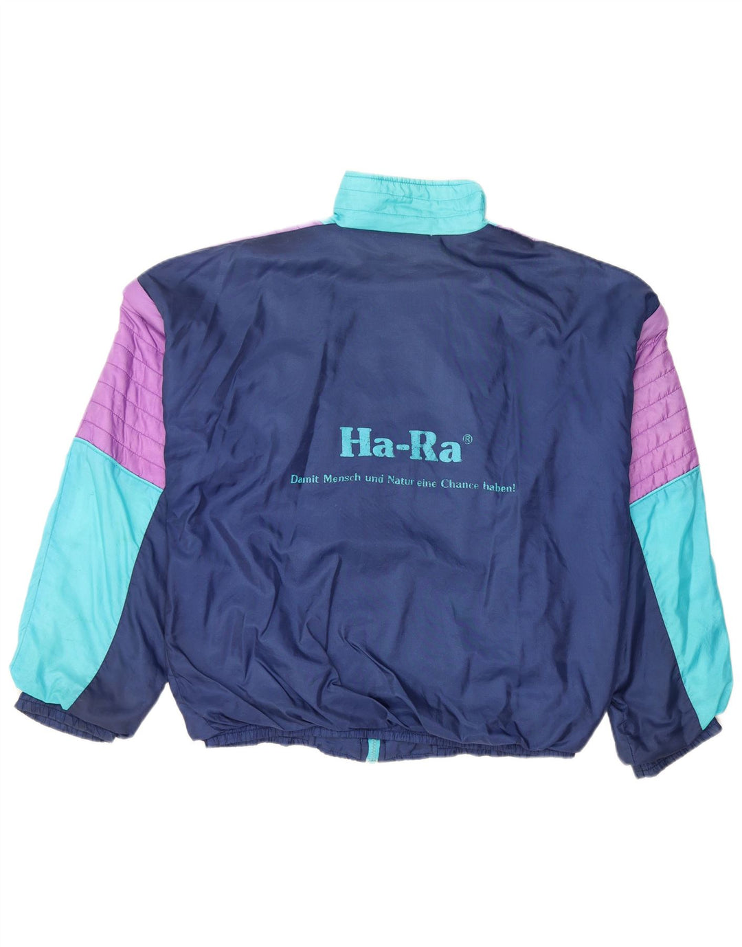 VINTAGE Mens Graphic Tracksuit Top Jacket Medium Multicoloured Colourblock