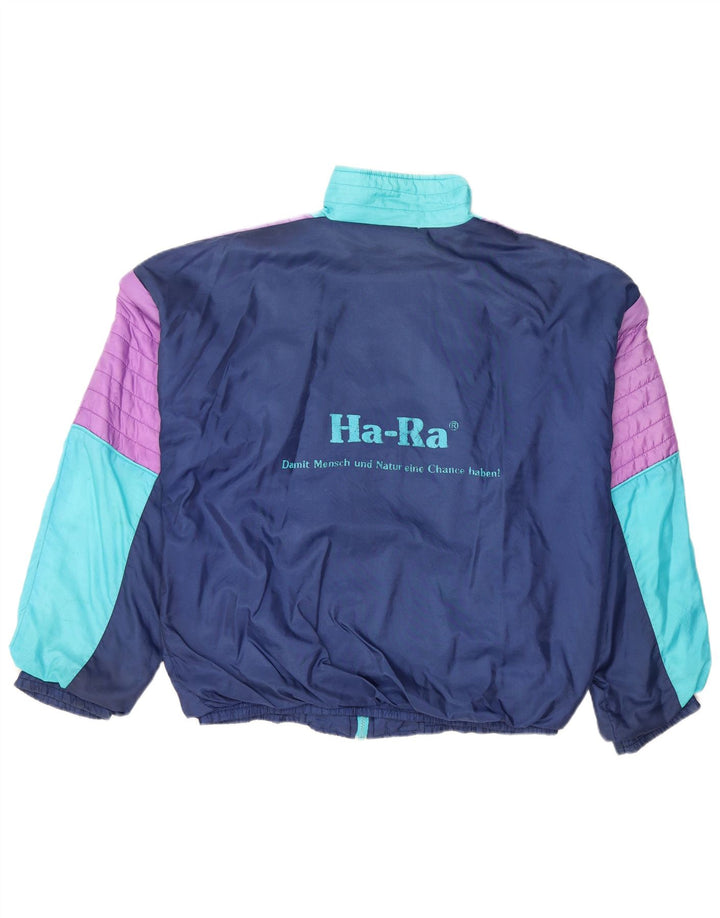 VINTAGE Mens Graphic Tracksuit Top Jacket Medium Multicoloured Colourblock