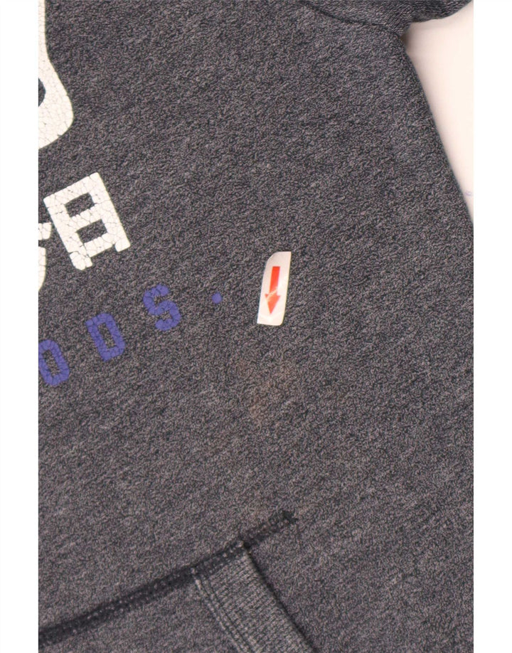 Superdry Mens Graphic Hoodie Jumper Small Grey Cotton