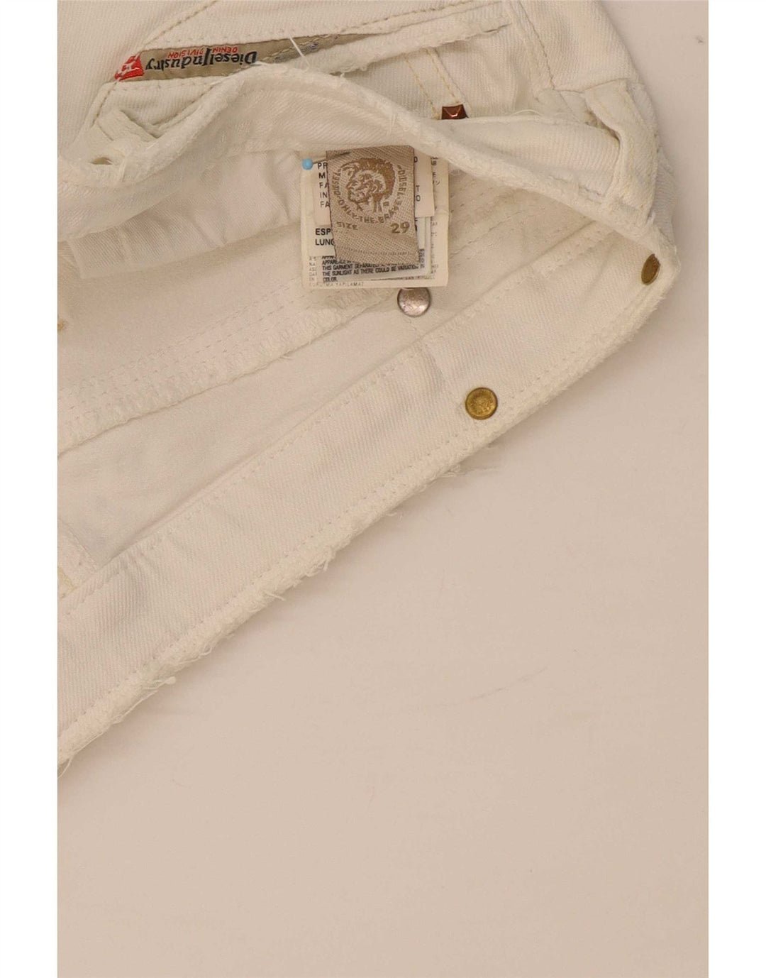 Diesel Womens Kycut Denim Shorts W29 Medium White Cotton