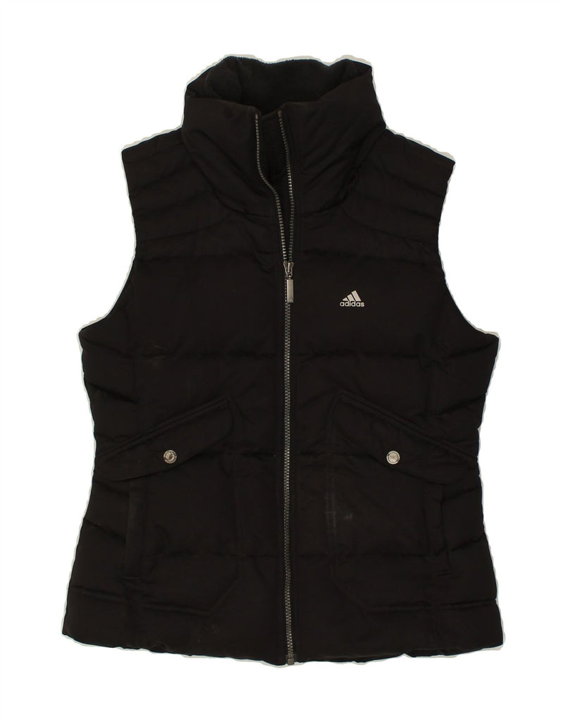 ADIDAS Womens Padded Gilet UK 12 Medium Black Polyester Vintage Adidas and Second-Hand Adidas from Messina Hembry 