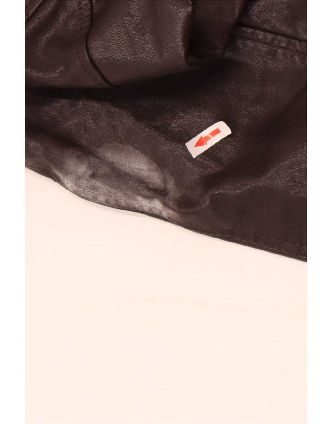 PEPE Jeans Mens Hooded Leather Jacket UK 36 Small Brown
