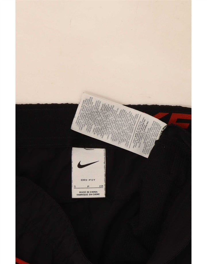 Nike Mens Dri Fit Graphic Tracksuit Trousers Joggers Small Black Polyester