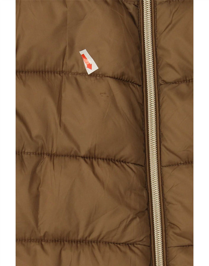 Michael Kors Womens Padded Coat UK 20 2XL Brown Nylon