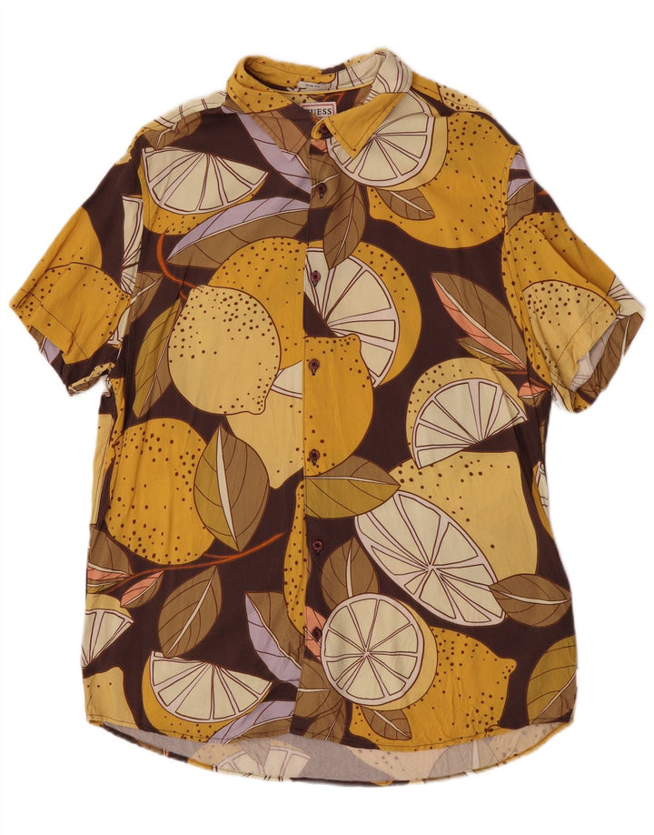 Guess Mens Short Sleeve Shirt XL Multicoloured
