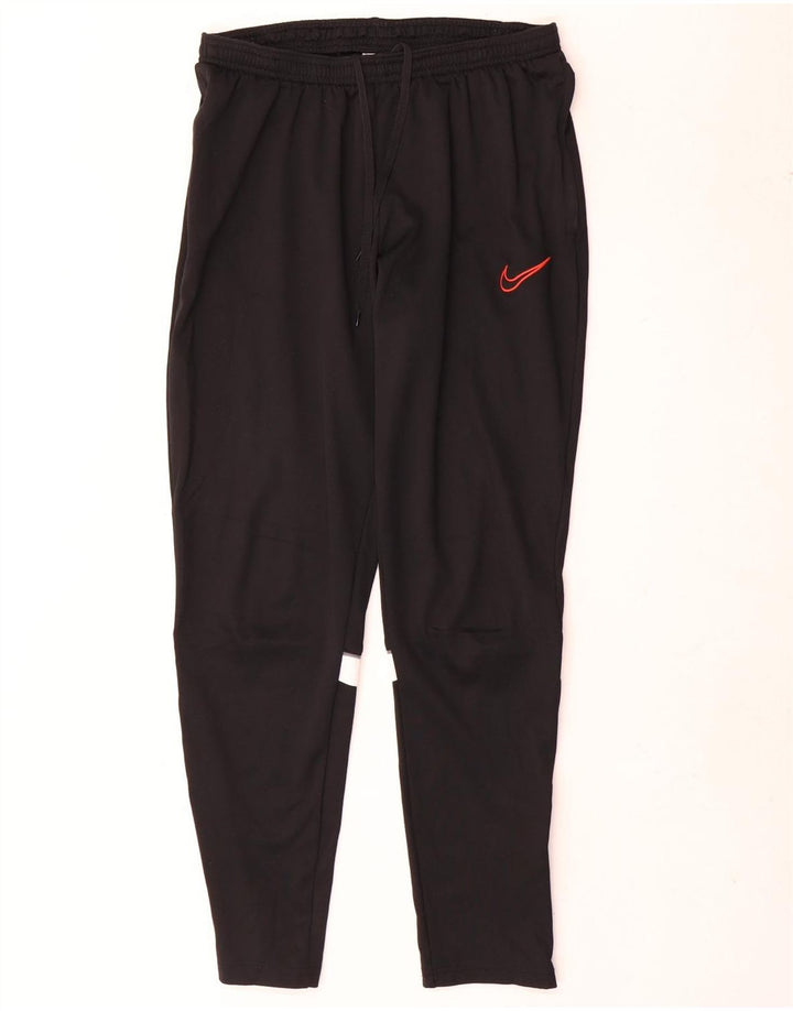 Nike Mens Dri Fit Tracksuit Trousers Large Black Colourblock Polyester