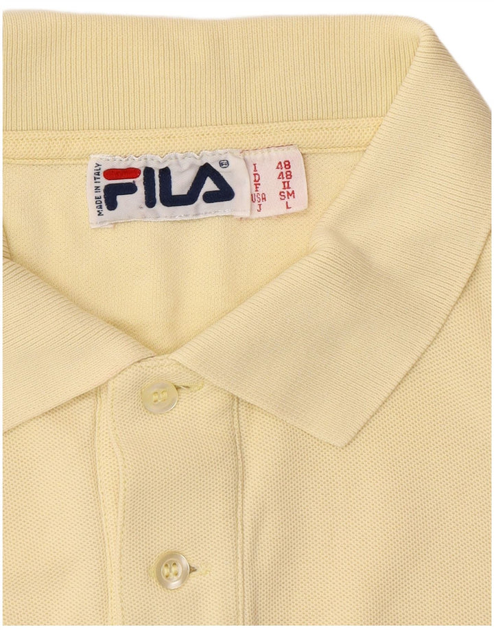 FILA Mens Polo Shirt Large Yellow