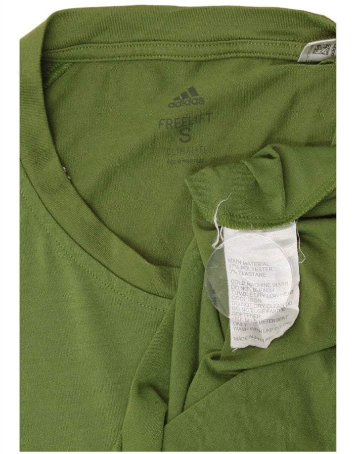 Adidas Mens Climalite T-Shirt Top Small Green Cotton