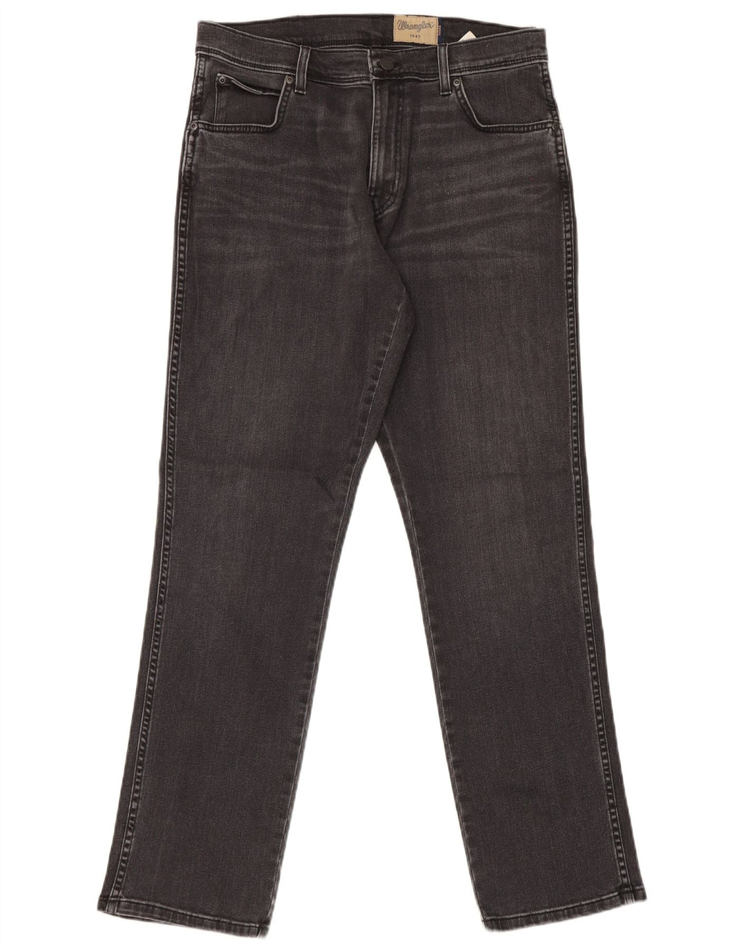 Wrangler Mens Texas Stretch Straight Jeans W34 L32 Black Cotton
