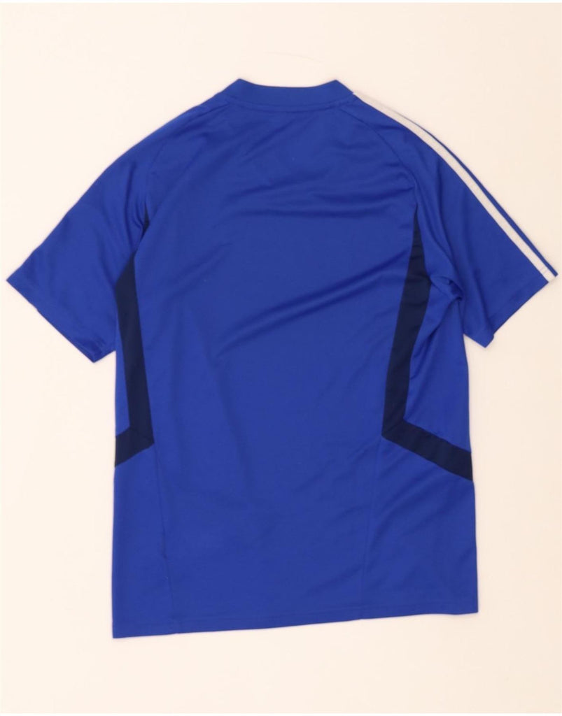 ADIDAS Mens Climacool T-Shirt Top Small Blue Colourblock Polyester Vintage Adidas and Second-Hand Adidas from Messina Hembry 