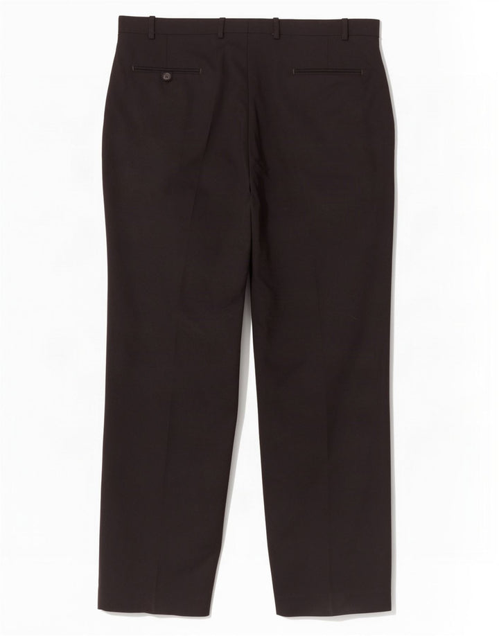 Marks & Spencer Womens Pegged Suit Trousers W40 L33 Black Wool