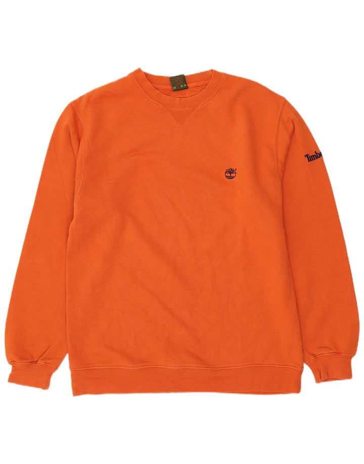 Timberland Mens Sweatshirt Jumper XS Orange Cotton