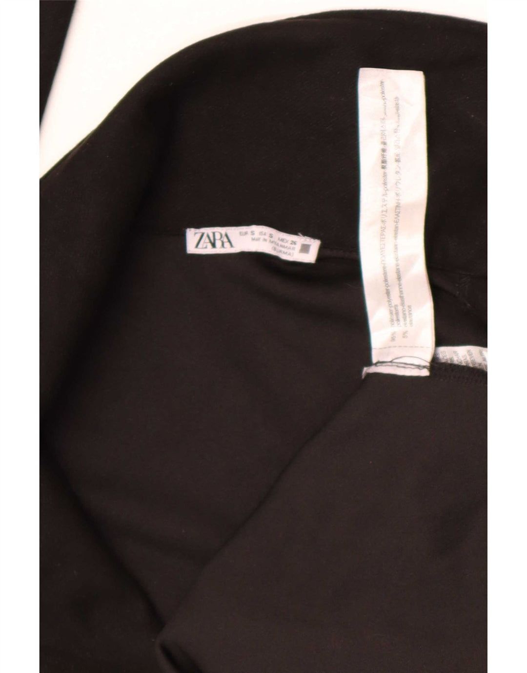 Zara Womens Open Overcoat UK 10 Small Black Polyester