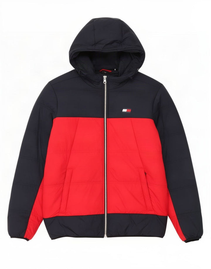 Tommy Hilfiger Mens Padded Jacket UK 38 Medium Multicoloured Colourblock