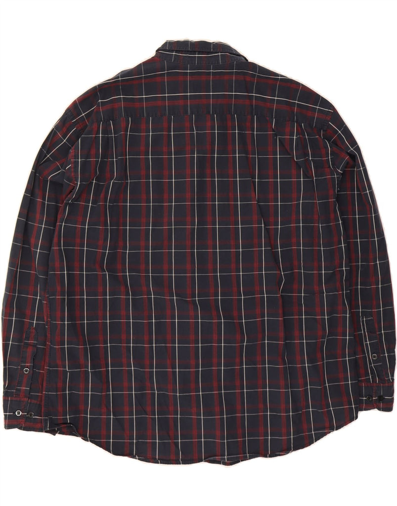 DOCKERS Mens Shirt 2XL Navy Blue Check Cotton Vintage Dockers and Second-Hand Dockers from Messina Hembry 