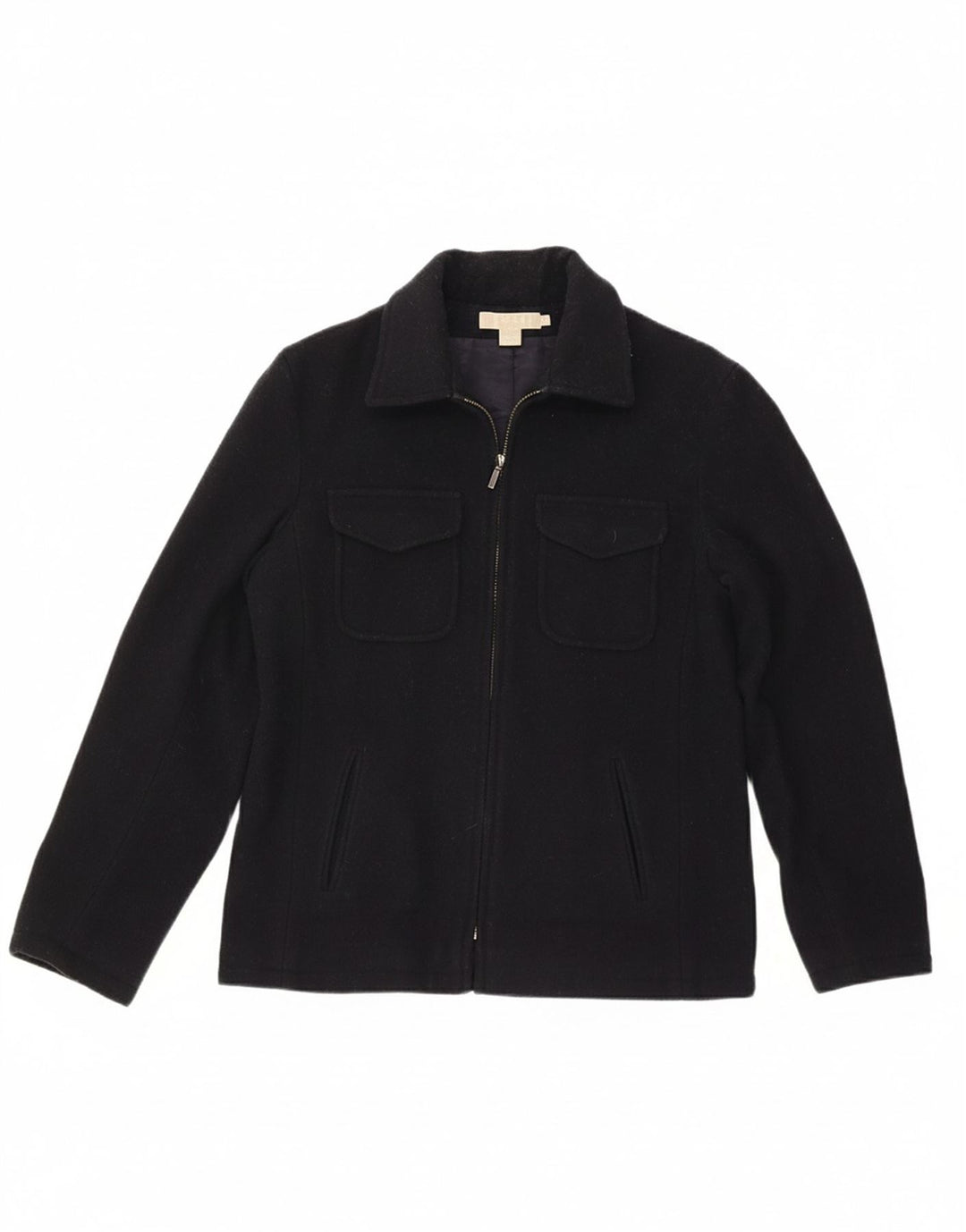 J. CREW Womens Utility Jacket UK 14 Medium Navy Blue Wool