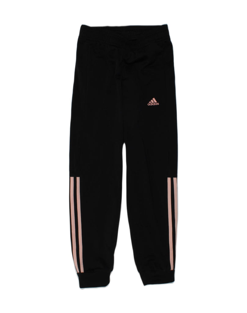 ADIDAS Girls Tracksuit Trousers Joggers 9-10 Years Black Polyester | Vintage Adidas | Thrift | Second-Hand Adidas | Used Clothing | Messina Hembry 