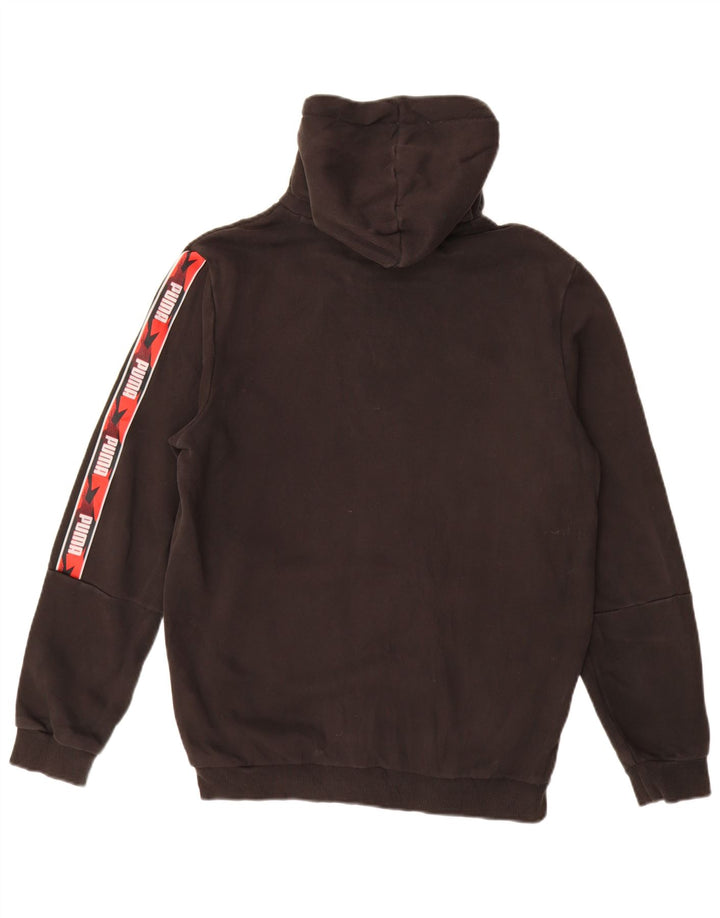 PUMA Mens Graphic Hoodie Jumper Small Black Cotton