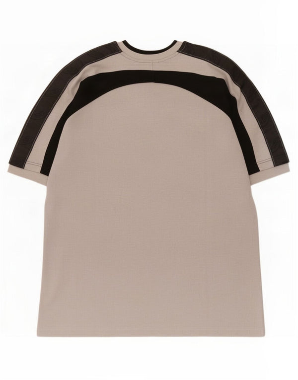 Asics Mens T-Shirt Top Large Grey Colourblock Cotton
