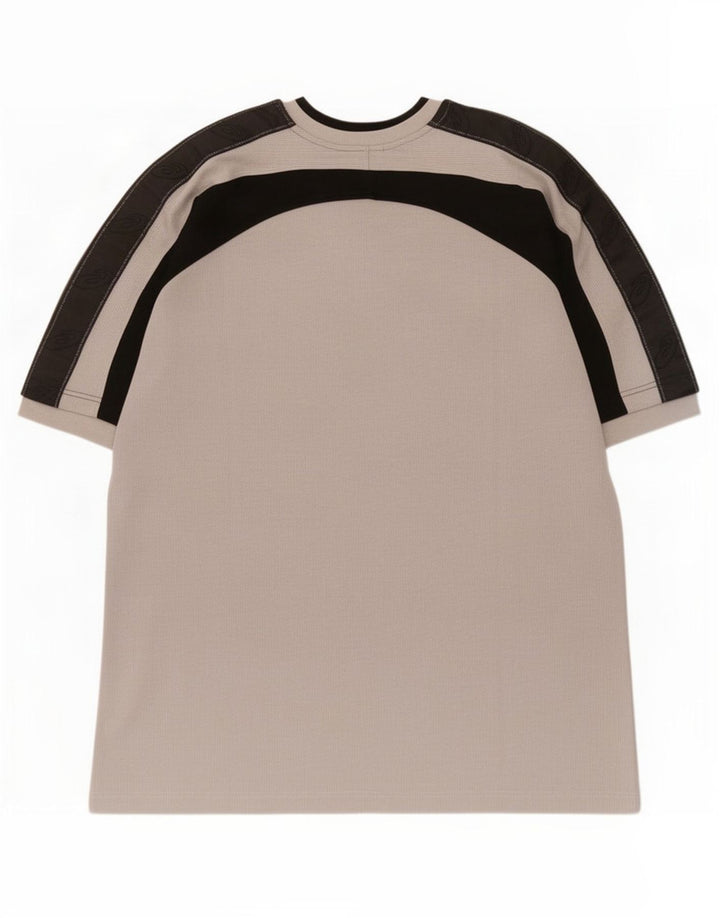 Asics Mens T-Shirt Top Large Grey Colourblock Cotton