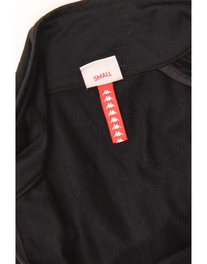 Kappa Mens Graphic Tracksuit Top Jacket Small Black Polyester