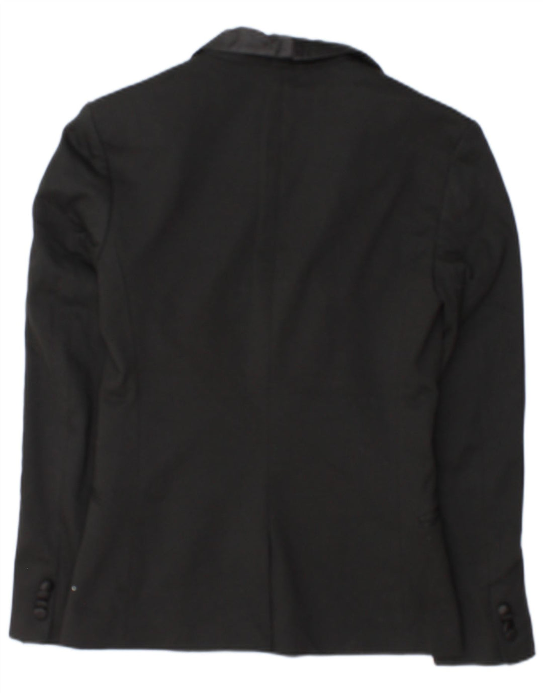 Zara Mens 1 Button Blazer Jacket UK 36 Small Black Polyester