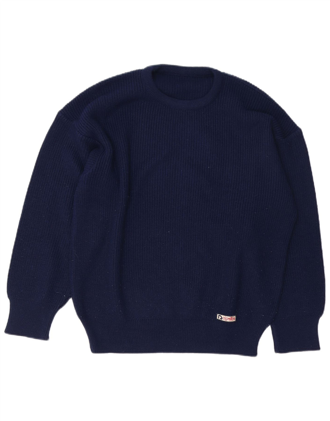 Dolomiten Mens Crew Neck Jumper Sweater IT 48 Medium Navy Blue