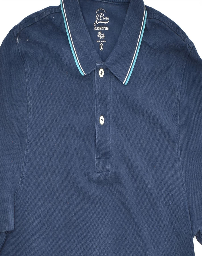 J. CREW Mens Classic Polo Shirt Medium Navy Blue Cotton | Vintage | Thrift | Second-Hand | Used Clothing | Messina Hembry 