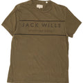 Jack Wills Mens Graphic T-Shirt Top Medium Khaki Cotton