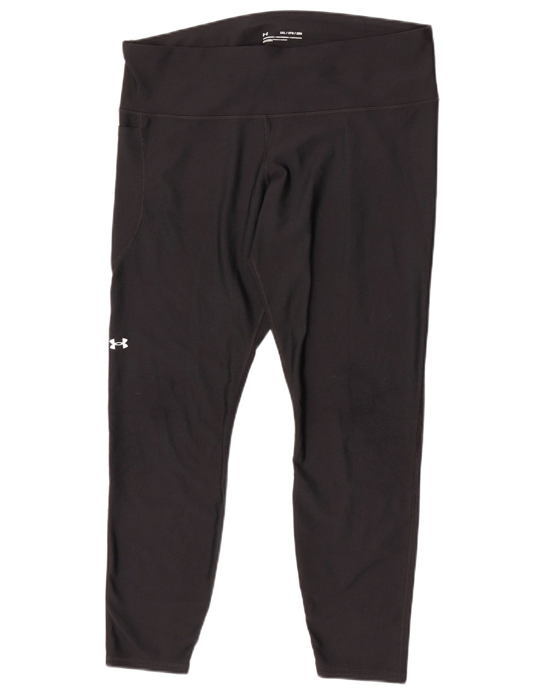 Under Armour Womens Capri Leggings UK 20 2XL Black Polyester