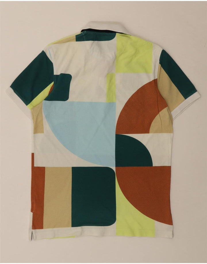 SUN68 Mens Polo Shirt Small Multicoloured Colourblock Cotton