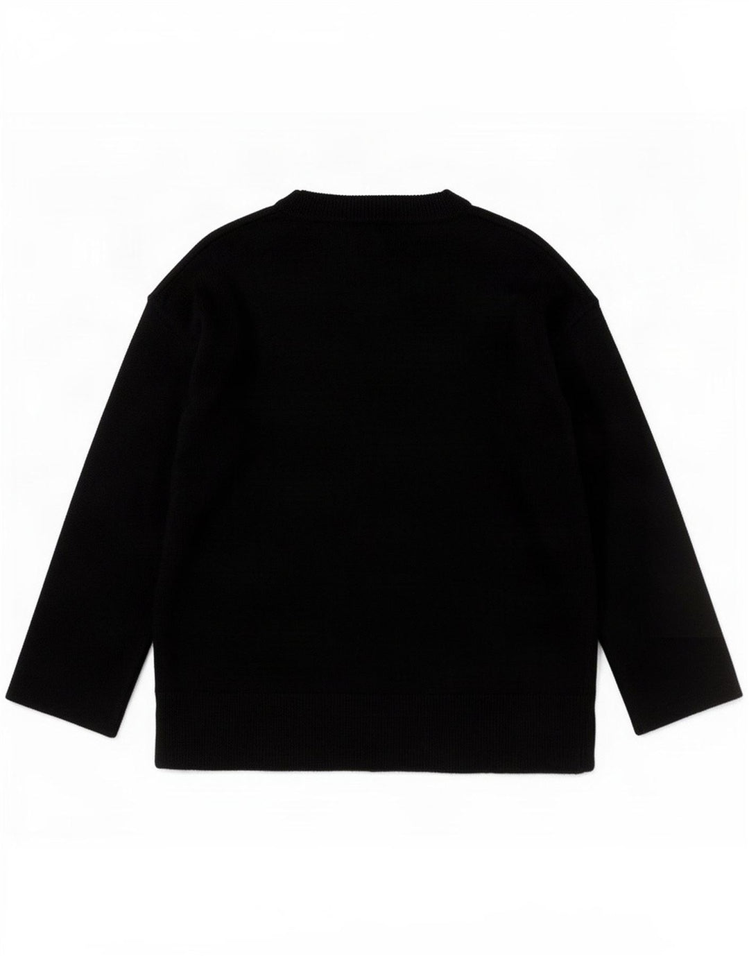 Massimo Dutti Womens V-Neck Jumper Sweater UK 10 Small Black Wool