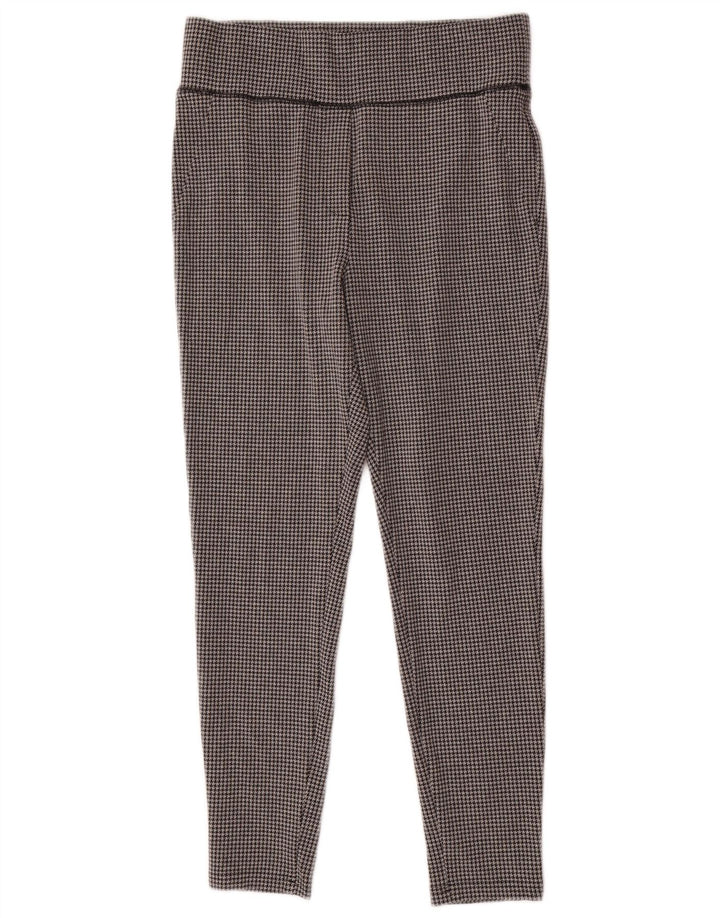 Marks & Spencer Womens Leggings UK 14 Large Grey Houndstooth Polyester