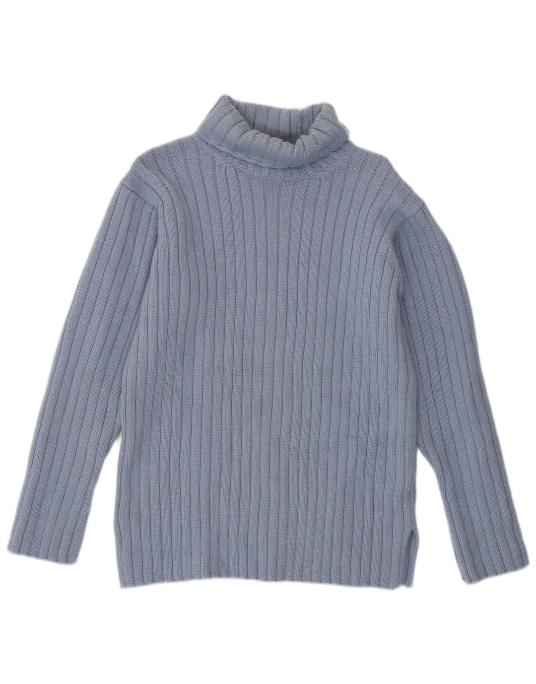 JIGSAW Womens Roll Neck Jumper Sweater UK 14 Medium Blue Wool