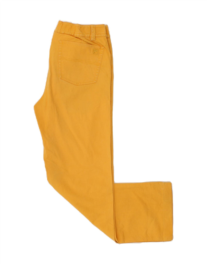 FILA Mens Straight Casual Trousers Medium W34 L30 Yellow Cotton Vintage Fila and Second-Hand Fila from Messina Hembry 