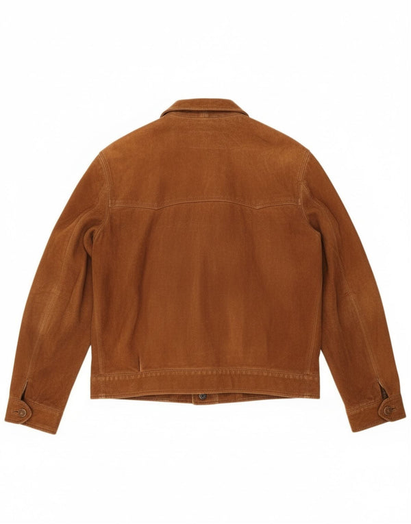 Vintage Mens Suede Jacket UK 38 Medium Brown