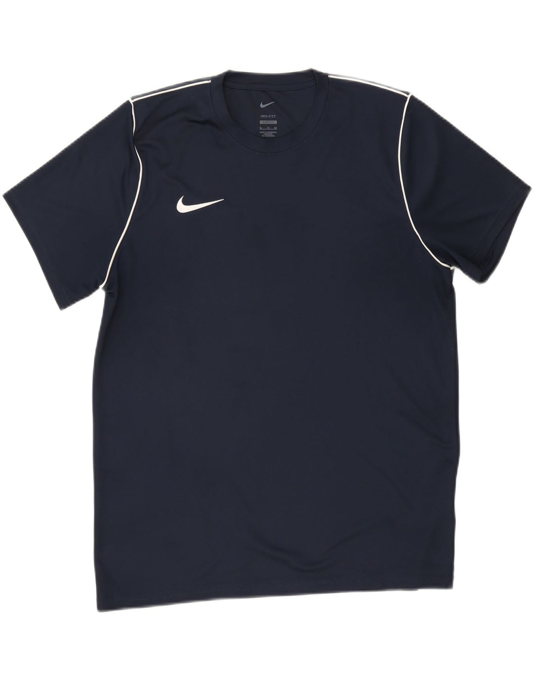 Nike Mens Dri Fit Slim Fit T-Shirt Top XL Navy Blue Polyester