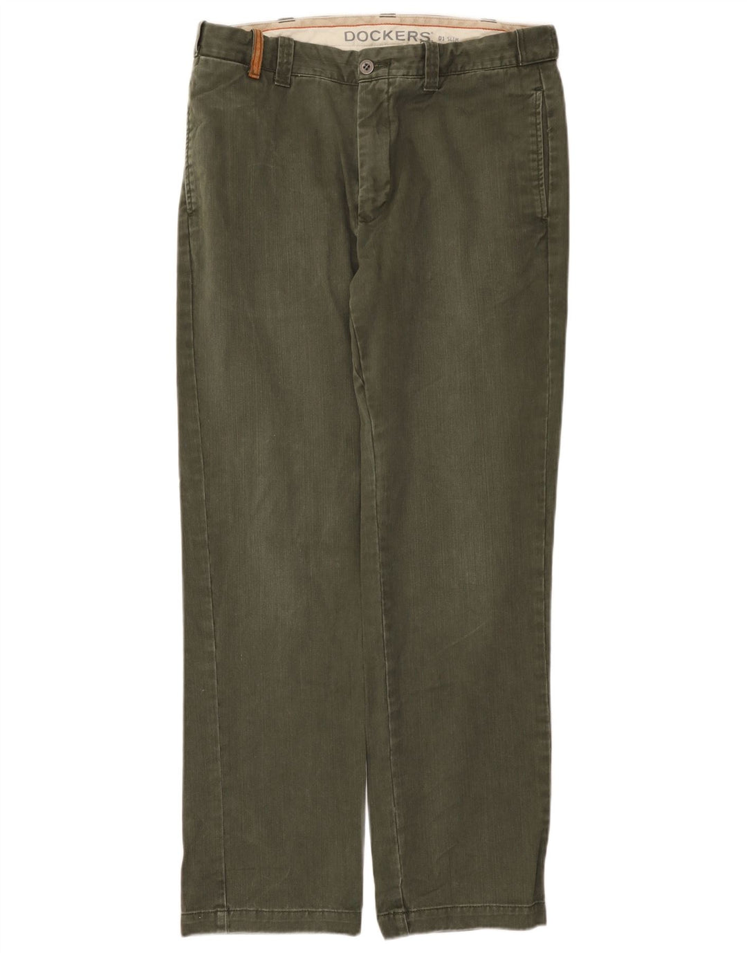 Dockers Mens Straight Jeans W34 L32 Khaki Cotton